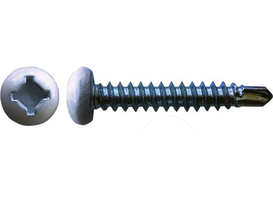 Creative Products Group 8 X 1 Pan Quad Tec-2 Painted White (500 Pcs) - Screws