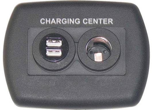 Valterra Products LLC Eurostyle Usb Charging Center - Black - USB Powerbanks & Charging
