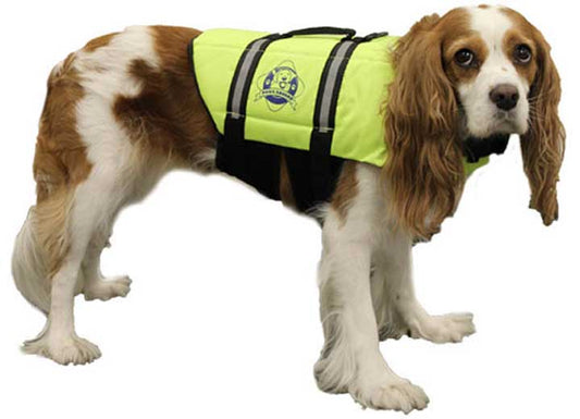 Fido Pet Products S - Safety Neon Yellow Nylon Dog Life Jacket - Dog Flotation Devices