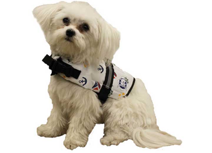 Fido Pet Products Xxs - Nautical Nylon Dog Life Jacket - Dog Flotation Devices