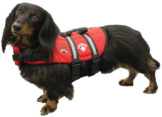 Fido Pet Products XS - Red Lifeguard Neoprene Dog Life Jacket - Dog Flotation Devices