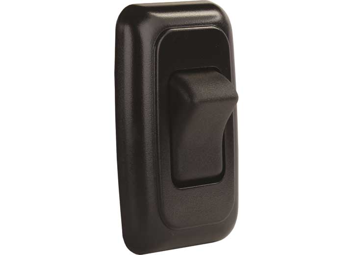 JR Products Single Rocker Switch Assembly W/bezel, Black - Rocker Switches