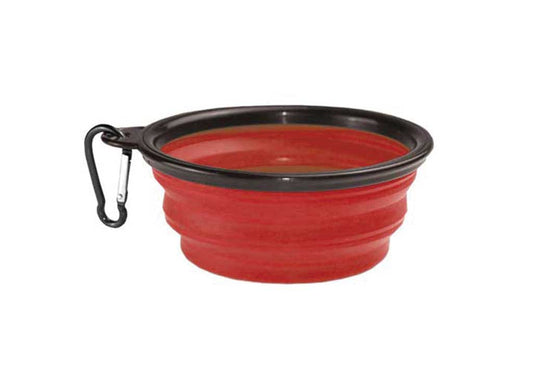 Kuma Outdoor Gear Collapsible Silicone Bowl (1L) - Red/black - Pet Food & Water Dishes
