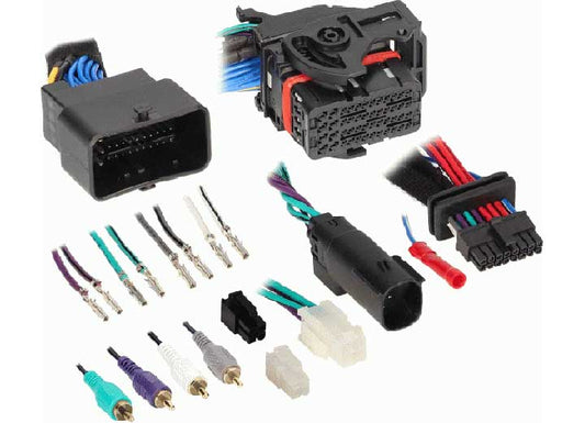 Metra Electronics/Heise 14-21 Harley Davidson Hard Saddlebag Dsp And Add AN Amp Harness W/oe Radio And Fairing - Motorcycle Audio Components