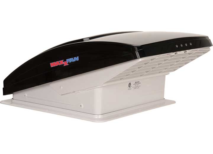 Maxxair Maxxfan Deluxe Roof Vent W/ 12V Fan, Thermostat, & Remote - Powered Lift - 10 SP - RV Roof Vent Fans & Components