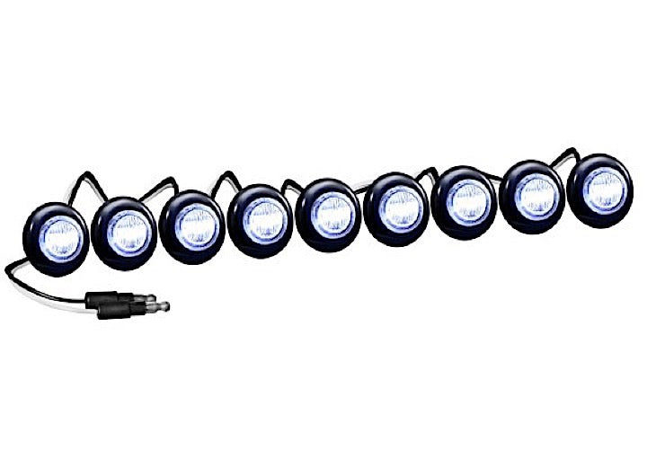 Recon Truck Accessories Universal White Led Front Lower Air Dam Light Kit W/smoked Lens And Black Bezel - Air Dam Light Kits