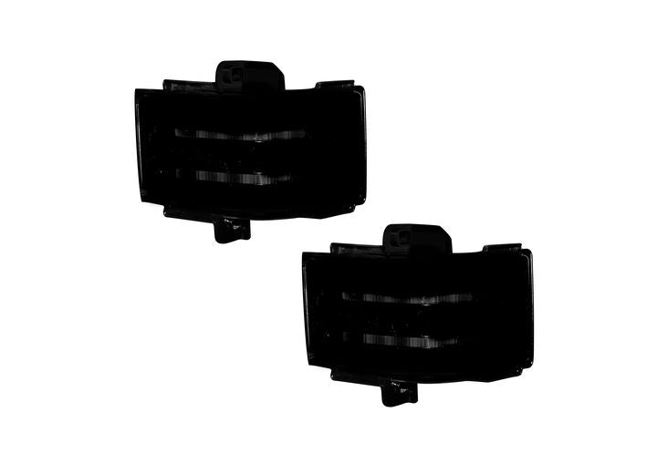 Recon Truck Accessories 17-25 F250/f350/f450/f550 Side Mirror Lenses(2 PC Set)w/white Led Rls/amber Flashing Led Tss - Door Mirror Lights