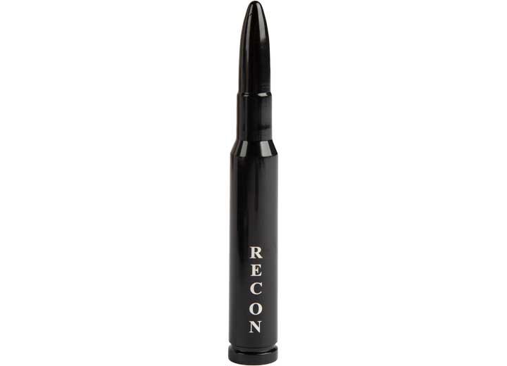 Recon Truck Accessories .50 Cal Bullet Shaped Extended Range Aluminum 8IN Shorty Antenna Black - Antennas
