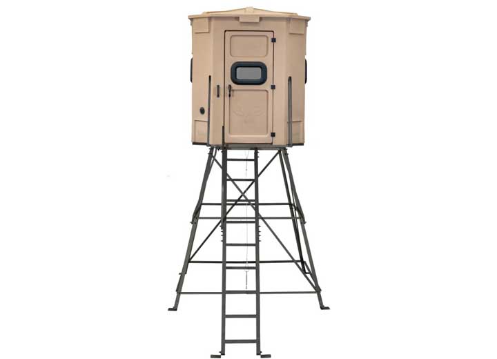 Titan Blinds Pro Rifle Blind (Tan) W/8 FT Tower - Box Blinds