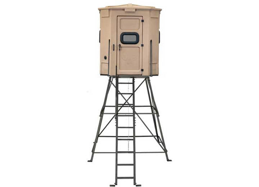 Titan Blinds Pro Rifle Blind (Tan) W/8 FT Tower - Box Blinds