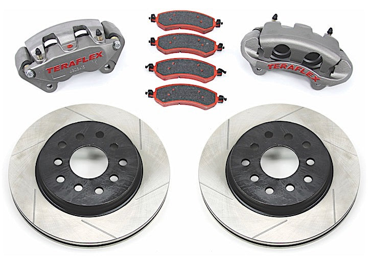 TeraFlex Big Brake Kit JK Front Complete, Big Calipers, Slotted Rotors 13.3IN - Parking Brake Kits
