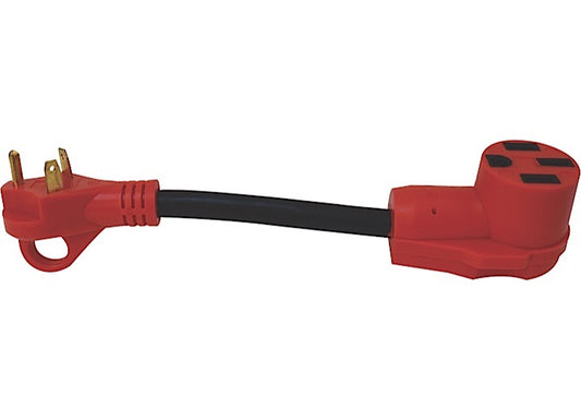 Valterra Products LLC RV Adaptor 30AMP Male TO 50AMP Female 12" Cord - Marine & RV Adapter Cords & Plugs