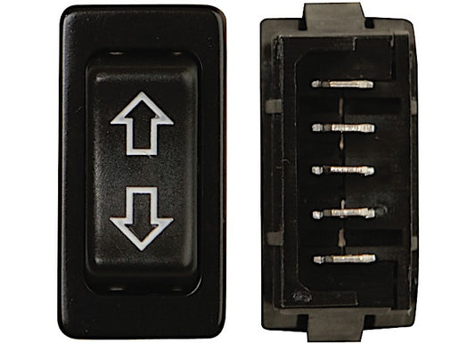 Valterra Products LLC Square 5 Pin, In-line Terminal Switch Dpdt - Black - Rocker Switches