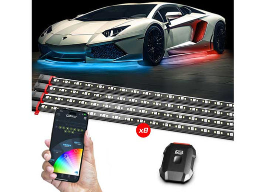 XK Glow Xkmax Rgbw 8PC Addressable Car Underglow Kit - LED Light Strips & Kits