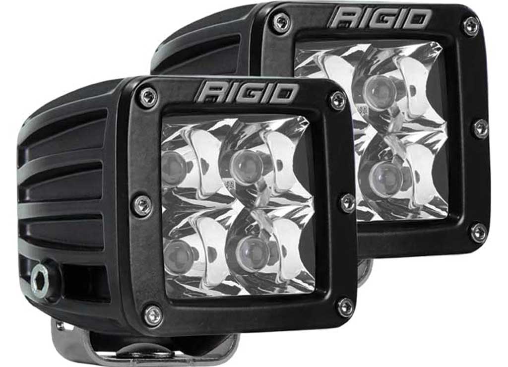 Rigid Industries D-series Pro Spot Surface Mount Black / 2 Lights - Cube, Round, Rectangular, & Oval Lights