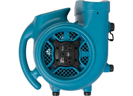 Xpower 1/4HP, 1600CFM, 3AMPS, 4 Positions, 3 Speeds Air Mover W/ Power Outlets , Blue - Specialty Fans & Air Movers