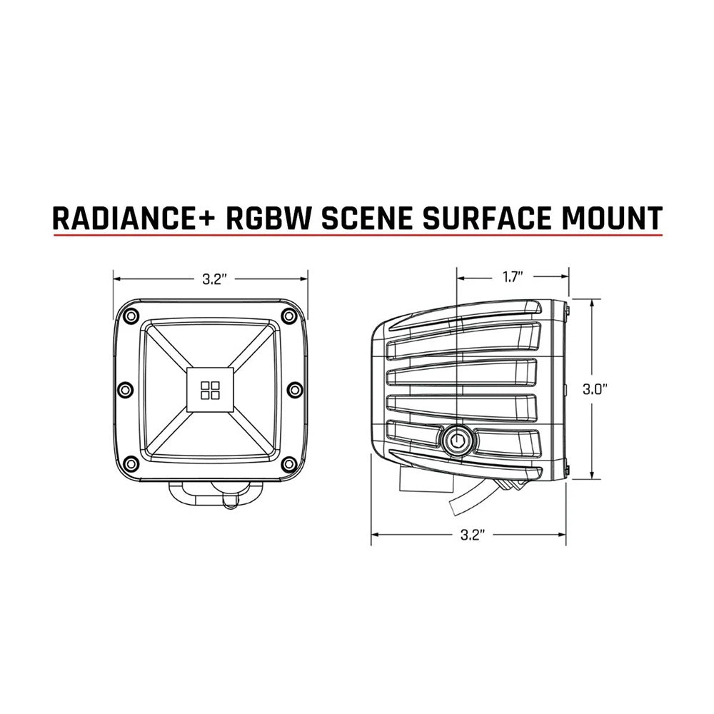 RIGID Industries Radiance Scene  RGBW  Surface Mount  Pair 682053
