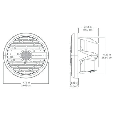 Roswell R1 77 Marine Speakers  White  90W RMS  180W Peak Power C92021140
