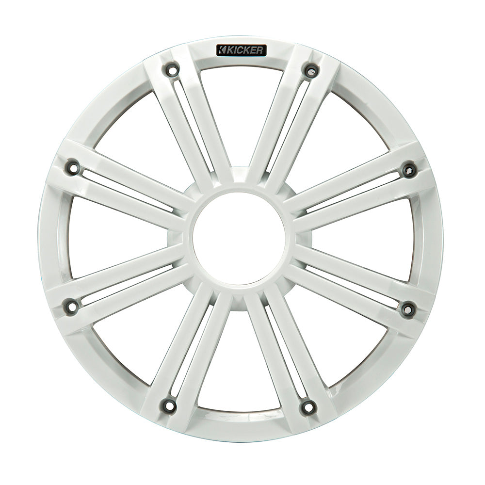 KICKER KMG10 10 Grille fKM10  KMF10 Subwoofers  White LED Lighting 45KMG10W
