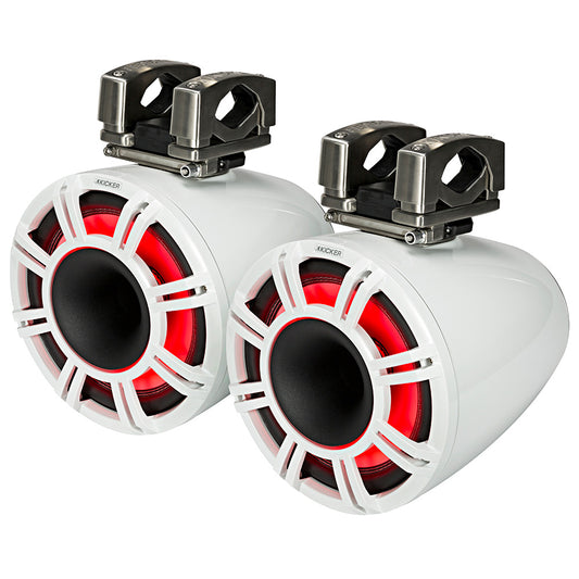 KICKER KMTC11 11 Horn Loaded Tower System  4Ohm White 44KMTC114W