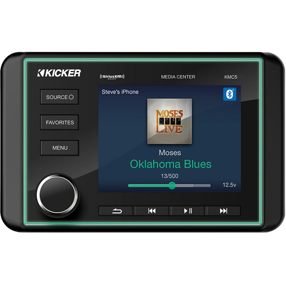 KICKER KMC5 WeatherResistant GaugeStyle Media Center wBluetooth 46KMC5
