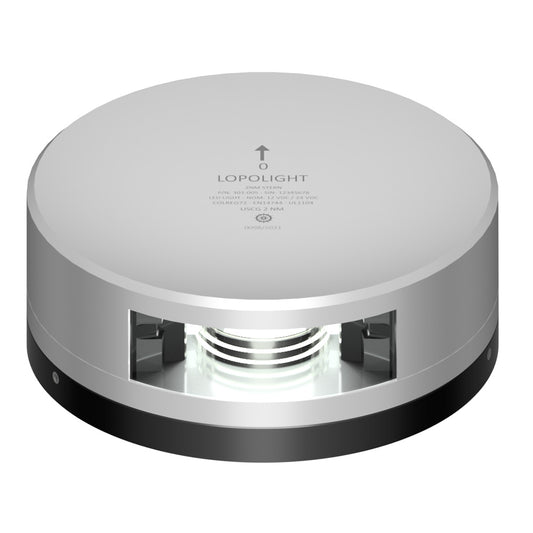 Lopolight Stern Light  2NM  Silver Housing wFB Base 301005FB