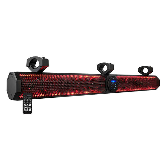 DS18 37 Marine Amplified Sound Bar wBluetooth 1200W w10 Speaker System  RGB LED SB37BTXRGB