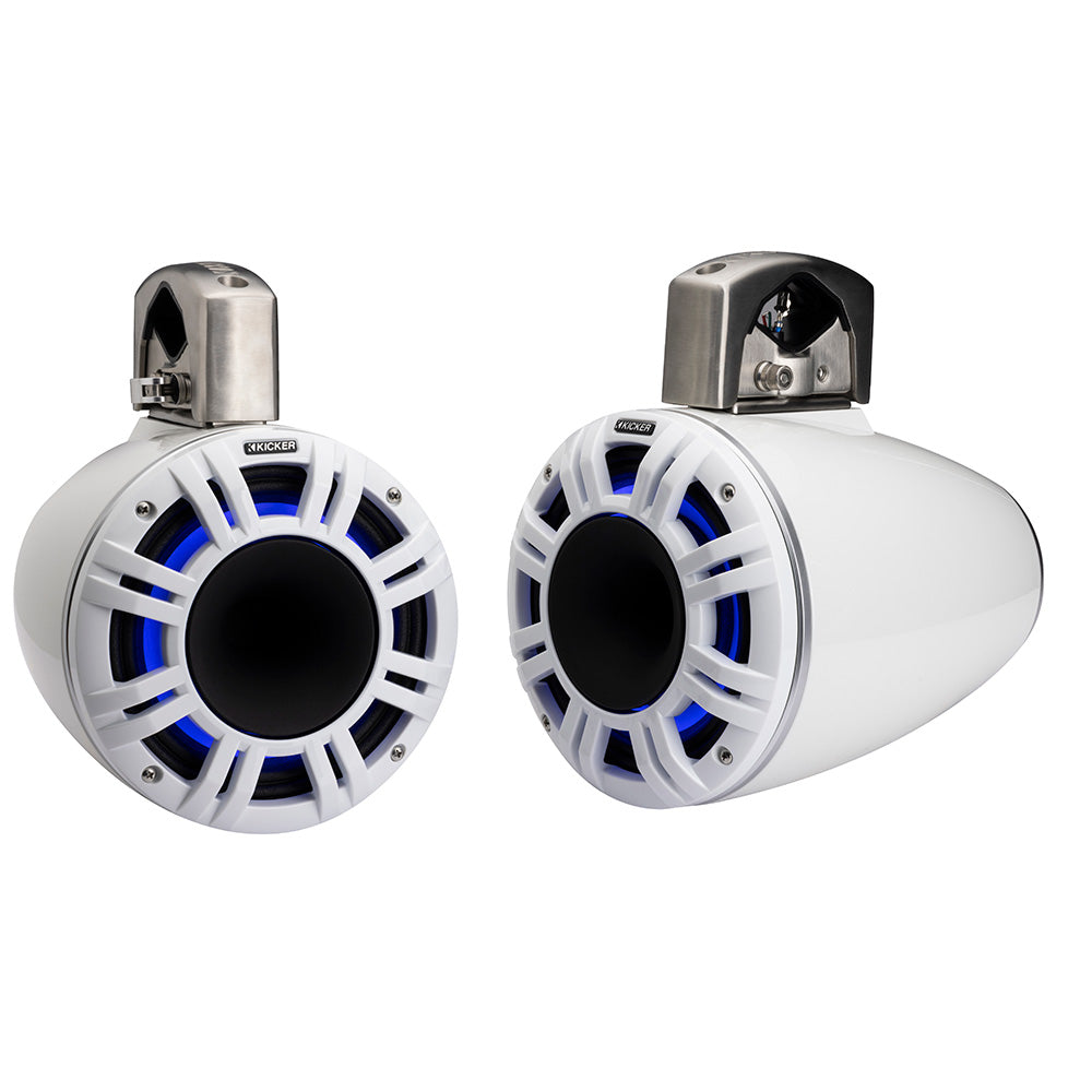 KICKER KMTCXL8 8 LED Horn Loaded Compression Driver Tower System  White 51KMTCXL8W