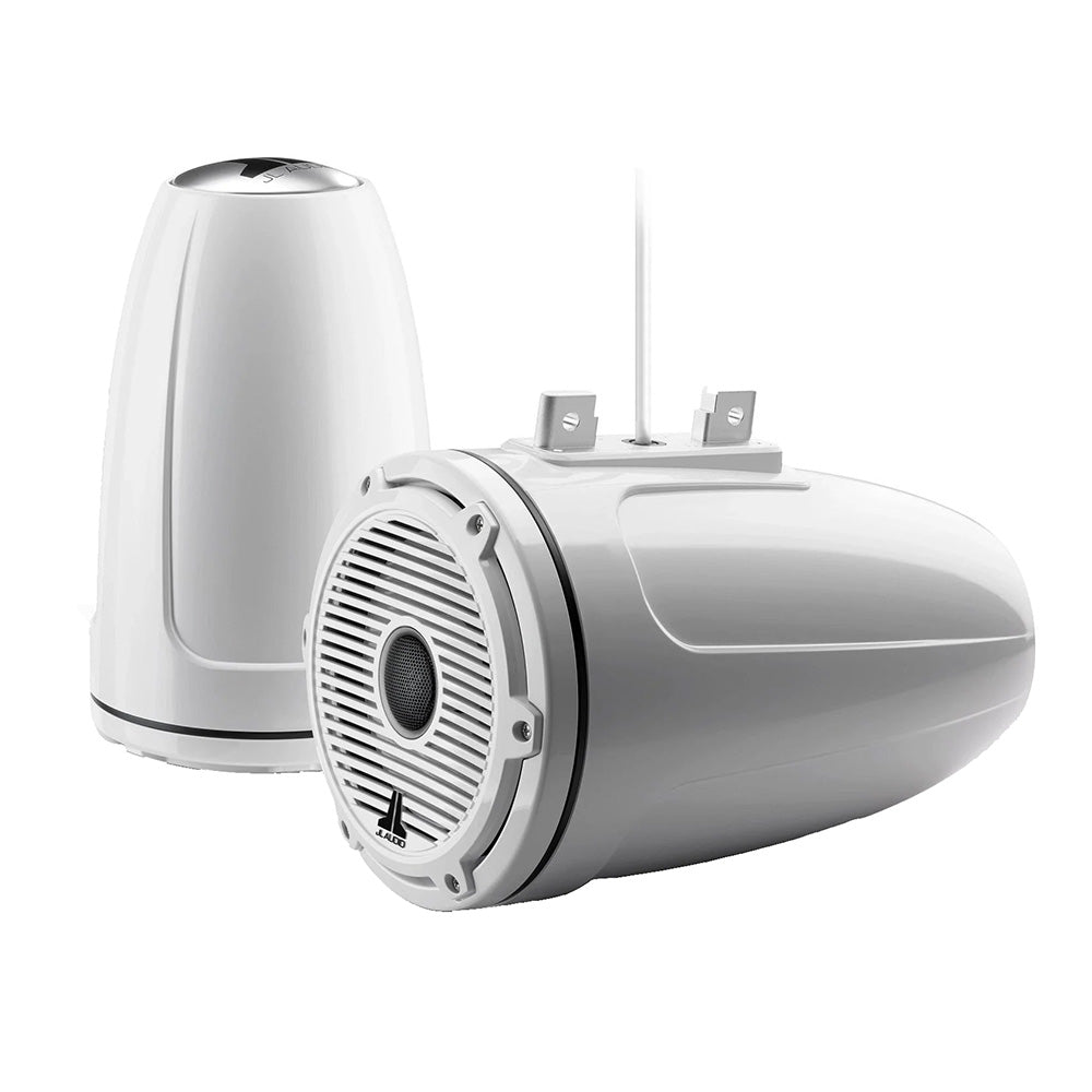 JL Audio M6 Series 77 Enclosed Tower Coaxial System wGloss White Classic Grille  Black Tweeter Mesh  M6770ETXv3GwCGwGw