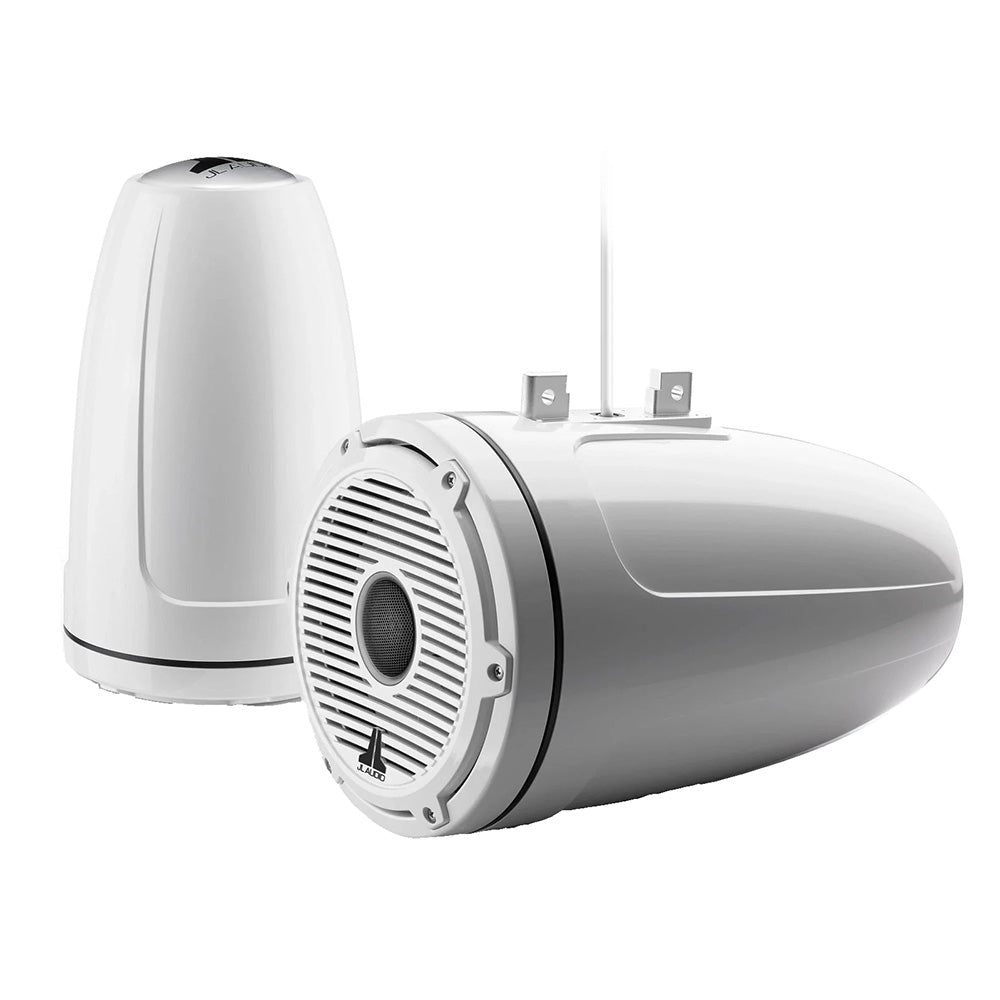 JL Audio M6 Series 88 Enclosed Tower Coaxial System wGloss White Classic Grille  Black Tweeter Mesh  M6880ETXv3GwCGwGw