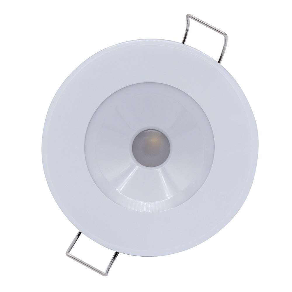 Lumitec Illusion Flush Mount LED Down Light  Spectrum RGBW  Cool White  White Housing 117127