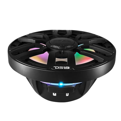 DS18 8 2Way Coaxial Marine Speakers wDigital LED Lights  Bullet Tweeter  Black  175W 4Ohm NXLIQ8BK