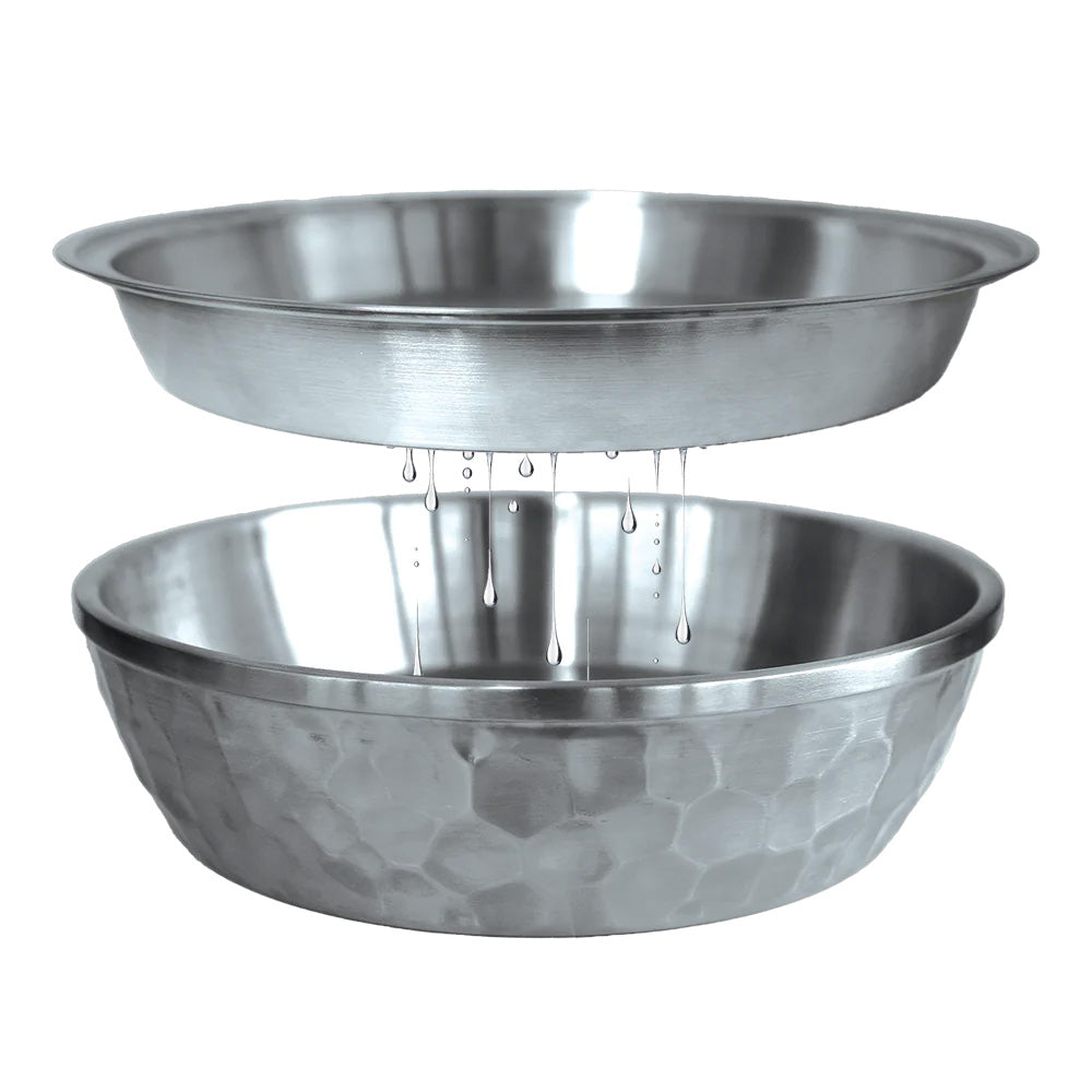Toadfish Seafood Bowl  12  Stainless Steel  2 Layer Serving Bowl 8073