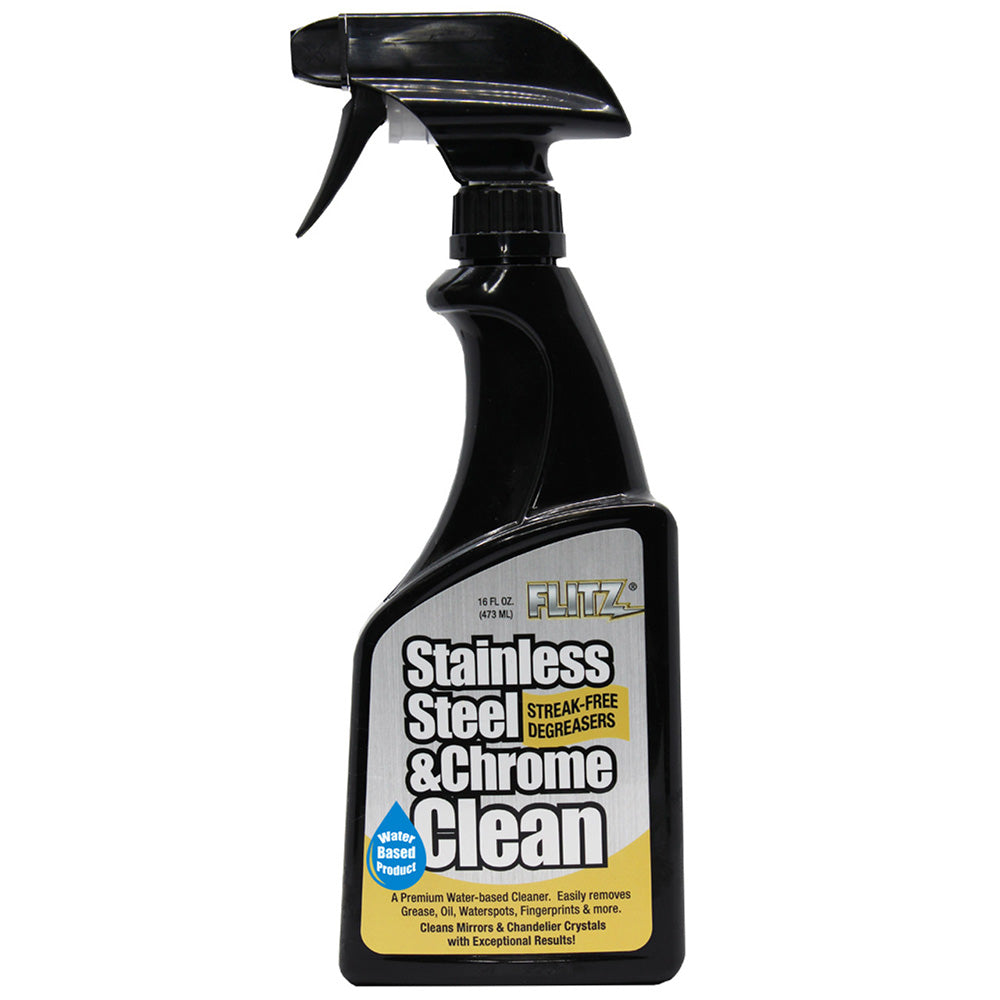 Flitz Stainless Steel  Chrome Cleaner wDegreaser  16oz SP01506