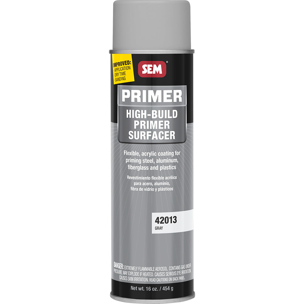 SEM HighBuild Primer Surfacer  20oz Aerosol Can  Grey 42013