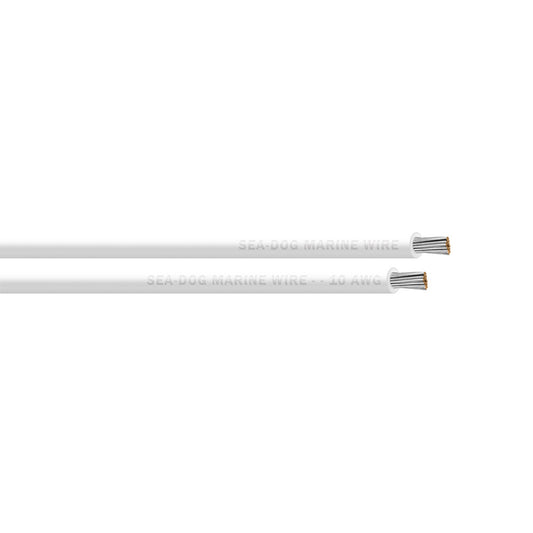 SeaDog 10 AWG White Primary Wire  250 8010054