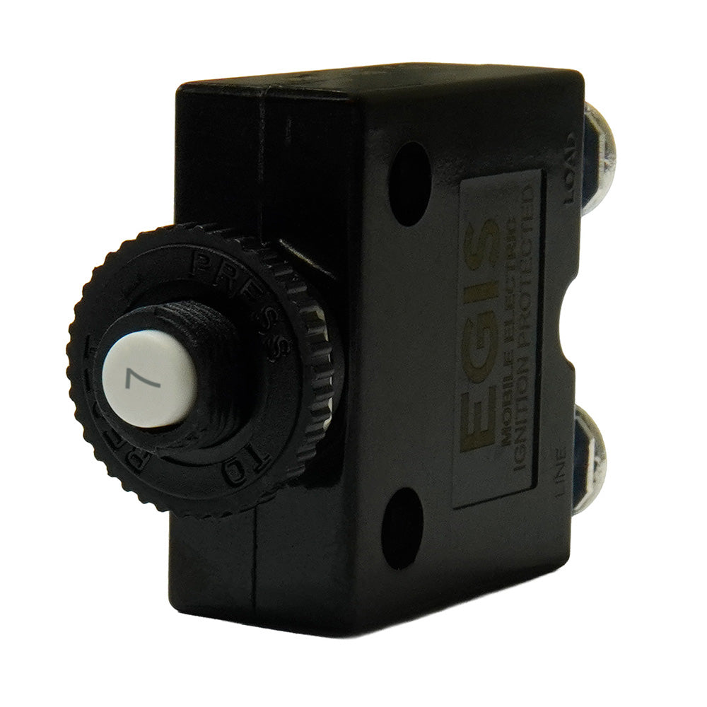 Egis 7A Push Button Panel Mount Circuit Breaker  Screw Terminals 471007