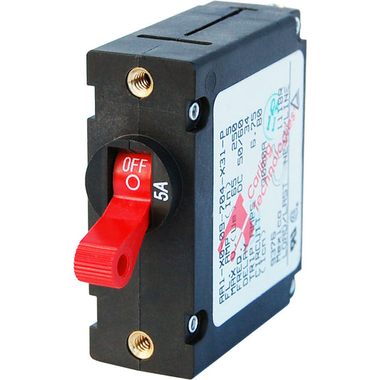 Blue Sea 7201 ACDC Single Pole Magnetic World Circuit Breaker    5 AMP 7201