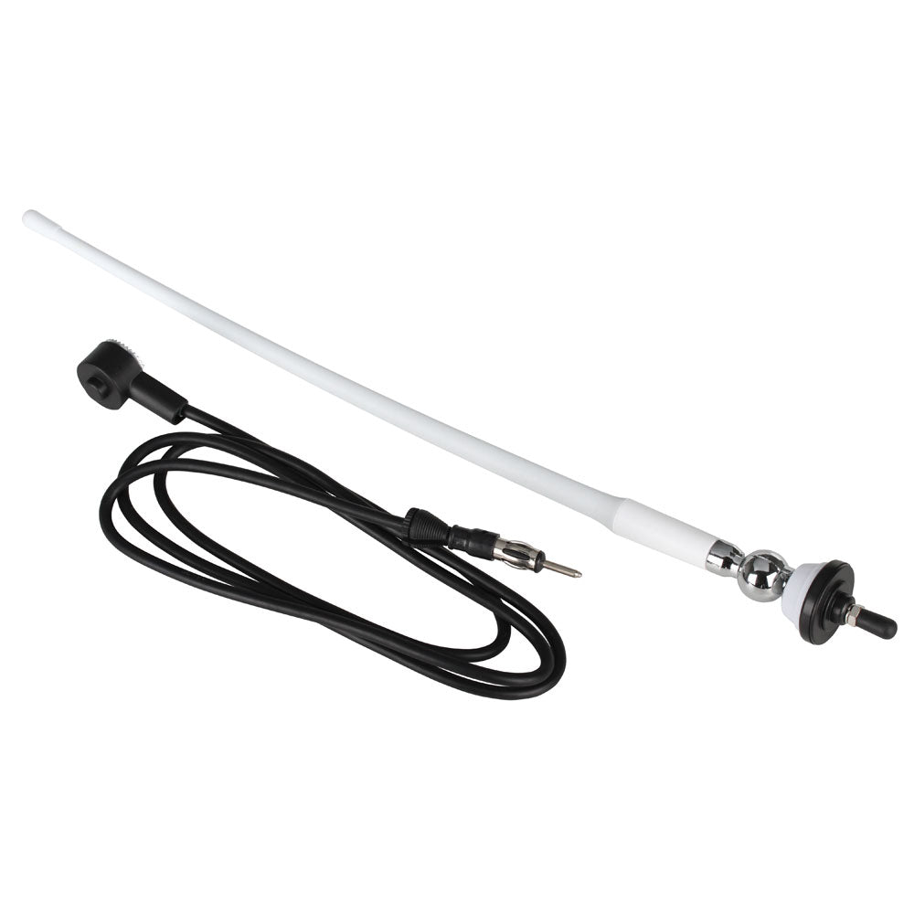 Boss Audio MRANT12W AMFM Rubber Antenna  White MRANT12W