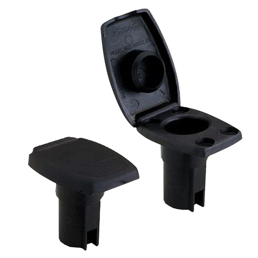 Attwood Oval 2Pin Base fAngled Pole  Black 910227