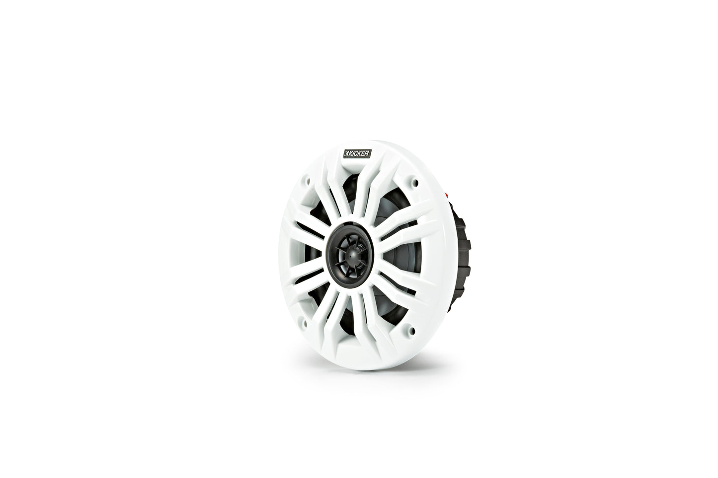 Kicker 45KM44 KM4 4" Marine Coaxial Speakers 4-Ohm 150W Peak Includes Both Charcoal & White Grilles