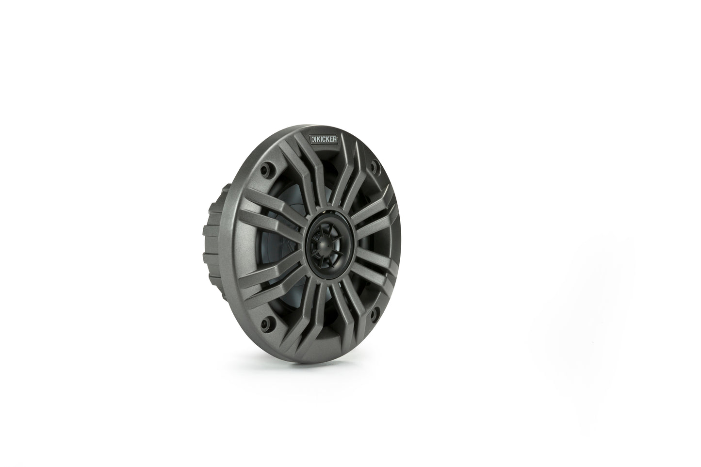 Kicker 45KM44 KM4 4" Marine Coaxial Speakers 4-Ohm 150W Peak Includes Both Charcoal & White Grilles