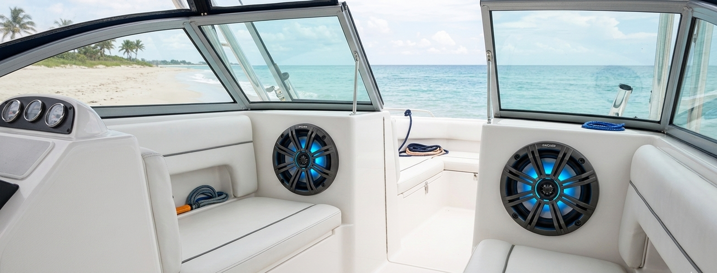 Kicker 45KM654L KM 6.5" Speakers With Multi Color LEDs 4-Ohm 195W LED