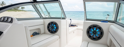 Kicker 45KM654L KM 6.5" Speakers With Multi Color LEDs 4-Ohm 195W LED