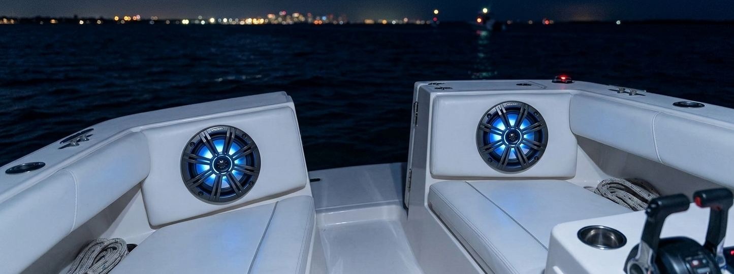 Kicker 45KM654L KM 6.5" Speakers With Multi Color LEDs 4-Ohm 195W LED