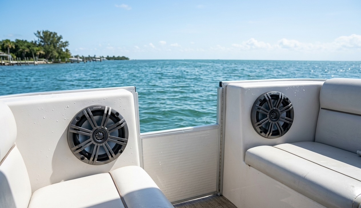 Kicker 45KM654 KM 6.5" Speakers 4-Ohm 195W Peak Charcoal White Grilles