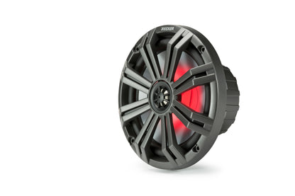 Kicker Marine Audio Bundle – 4× 8″ RGB Speakers, 6-Channel Amp, 12″