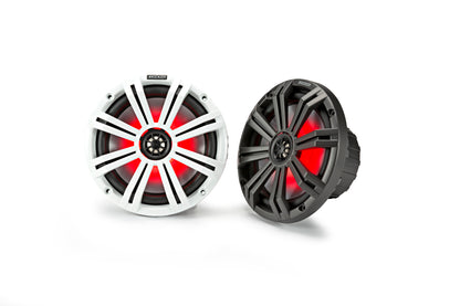 Kicker Marine Audio Bundle – 4× 8″ RGB Speakers, 6-Channel Amp, 12″