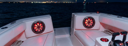 Kicker 45KM84L KM 8" Speakers 4-Ohm 300W With Multi Color LEDs &