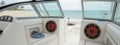 Kicker 45KM84L KM 8" Speakers 4-Ohm 300W With Multi Color LEDs &